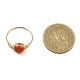 Anello da dito con perline intrecciate con pietre preziose naturali RJEW-JR00588-02-4