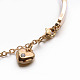 Heart 304 Stainless Steel Polymer Clay Rhinestone Bracelets BJEW-N282-26-3