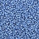 ガラスシードビーズ  不透明な色の光沢の  ラウンド  コーンフラワーブルー  4mm  穴：1.5mm  約1000個/100g X1-SEED-A012-4mm-123B-3