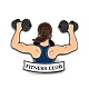 Pin de esmalte de palabra de club de fitness JEWB-O008-F01-1
