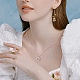 Creatcabin collar con colgante de estrella de david con circonita cúbica transparente SJEW-CN0001-17-7