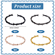 Anattasoul Set di braccialetti con polsini aperti thornlet in lega da 4 pz e 4 colori BJEW-AN0001-78-2
