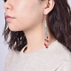 Glass Beads Tassel Earrings EJEW-JE03504-5