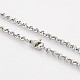 304 Stainless Steel Necklace Rolo Chain Making STAS-L126-02P-1