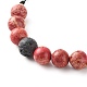Natural Imperial Jasper(Dyed) Braided Bead Bracelets Set for Girl Women BJEW-JB06866-02-10