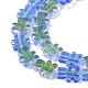 Transparentes perles de verre de galvanoplastie brins GLAA-F122-05A-5