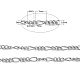 Cadenas de figaro de hierro chapado en platino cadenas madre-hijo X-CHSM005Y-N-3