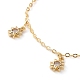 Brass Charms Bracelet & Necklace & Anklets Jewelry Sets SJEW-JS01168-11