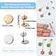SUNNYCLUE 60Pcs 2 Colors 304 Stainless Steel Stud Earring Findings STAS-SC0006-57-2