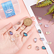 CHGCRAFT 18Pcs 9 Colors Faceted Dorp Glass Bead Charms Tear Drop Glass Gemstone Pendants for Jwewelry Making GLAA-CA0001-32-3
