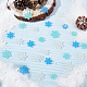 Olycraft 180 個樹脂雪片デコレーション雪片オーナメント小さな樹脂雪片クリスマススノーフレーククラフト装飾冬 DIY 工芸品ツリーホームパーティーウィンドウ装飾 (グリーン)  ブルー  晴れ） RESI-OC0001-43-5