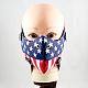 Couvre-bouche à motif de drapeau national américain en cuir pu punk AJEW-O015-07-1
