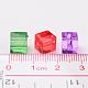 Mixed Color Transparent Acrylic Cube Beads X-PL787Y-4
