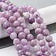 Lepidolita natural / hebras de perlas de piedra de mica púrpura G-M353-A01-8mm-01-5