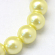 Backen gemalt pearlized Glasperlen runden Perle Stränge HY-Q003-4mm-64-3
