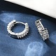 Латунные микро проложить серьги обруча кубического циркония EJEW-M082-11P-5