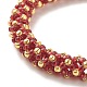 Bracelet en perles de verre avec fermoir magnétique en laiton BJEW-JB07802-01-7