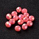 AB Color Plated Eco-Friendly Poly Styrene Acrylic Round Beads TACR-L004-6mm-43-1