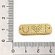 Rack Plating Brass Micro Pave Clear Cubic Zirconia Connector Charms KK-K377-25G-3
