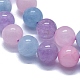 Chapelets de perles aigue-marine naturelles et quartz rose et améthyste G-D0013-68-3