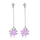 Eco-Friendly Brass Micro Pave Cubic Zirconia Dangle Stud Earring EJEW-EE0004-28P-06-1