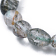 Natural Green Rutilated Quartz Bead Stretch Bracelets BJEW-K213-50-3