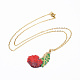 Handmade Japanese Seed Beads Pendant Necklaces NJEW-JN02437-02-1