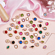 48 шт. 12-х цветные акриловые пуговицы с 1 отверстиями на ножке BUTT-GA0001-42-4