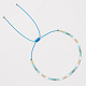 Glass Seed Braided Bead Bracelet for Women BJEW-BB7272742-C-1