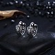 Thai Sterling Silver Hoop Earrings EJEW-BB32671-3