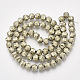 Chapelets de perles en verre électroplaqué EGLA-T018-01-B03-2