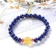 Bracelets extensibles en lapis lazuli naturel BJEW-G626-03-4