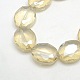 Faceted Electroplate Crystal Glass Oval Beads Strands EGLA-F060B-01-1
