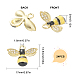 SUNNYCLUE 1 Box 24PCS Alloy Enamel Bee Charms Gold Honey Bees with Crystal Rhinestone Pendant for Jewelry Making Charm Necklaces Bracelets Earrings DIY Crafting Supplies Accessories ENAM-SC0002-35-2