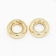 Nickel Free & Lead Free Golden Alloy Ring Beads PALLOY-J218-075G-1