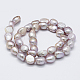 Fili di perle di perle d'acqua dolce coltivate naturali PEAR-K004-02C-2