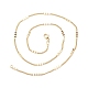 Латунные бордюрные цепочки с волнистым ожерельем для женщин NJEW-P265-40G-3