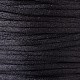 ポリエステルコード  サテンラテイルコード  diyの中国の結び目  ブラック  1.3mm  約76.55ヤード（70m）/ロール OCOR-CJC0001-02B-01-2