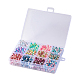 Cuentas de perlas de imitación de plástico ABS del arco iris OACR-YW0001-02B-1