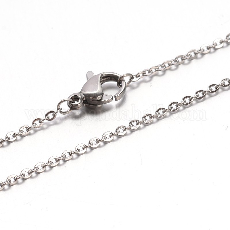 Wholesale Tarnish Resistant 304 Stainless Steel Cable Chain Necklaces