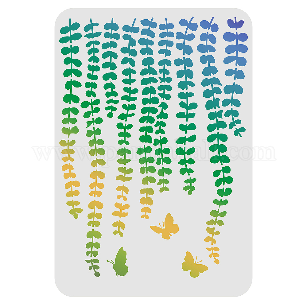 Shop FINGERINSPIRE Ivy Stencils 29.7x21cm Hanging Leaf Stencil Reusable