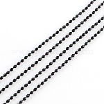 Électrophorèse soudé billes de fer des chaînes de perles, avec bobine, noir, 2.4mm, environ 328.08 pied (100 m)/rouleau
