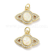 Латунные микропаве прозрачные подвески с фианитом KK-L213-037G