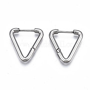 Треугольные серьги-кольца из нержавеющей стали 201 STAS-S103-29P
