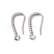 Крючки для сережек из латуни с прозрачным кубическим цирконием KK-L242-26P