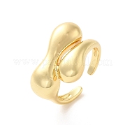 Латунные открытые кольца манжеты RJEW-P098-05G