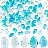 150шт 5 цветные прозрачные стеклянные бусины&nbsp;GGLA-SC0001-58