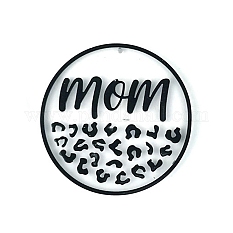 Bricolage thème de la fête des mères plat pendentif rond moules en silicone SIMO-H010-02E