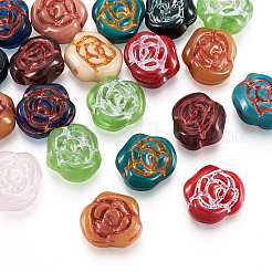 20шт прозрачные бусины лэмпворк ручной работы&nbsp;LAMP-TA0001-35