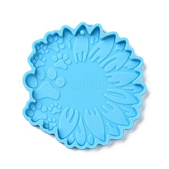 Силиконовые Молды для кулонов с изображением подсолнуха и принтом «сделай сам»&nbsp;LS-SIMO-H010-04
